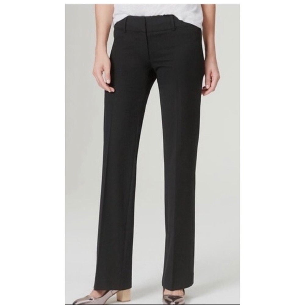 Ann Taylor Loft Marisa Black wool blend Straight Leg Dress Pants Womens 10